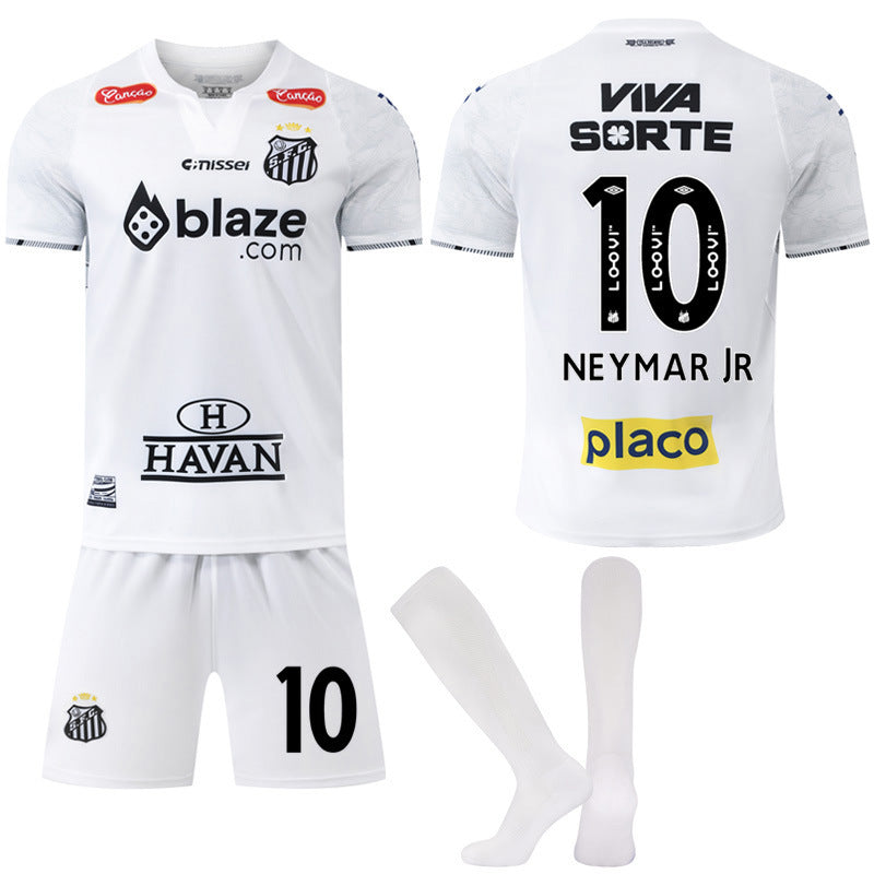 2024-2025 Santos FC Kids Adult Jersey Football Shirt with Socks No.10 Neymar 26