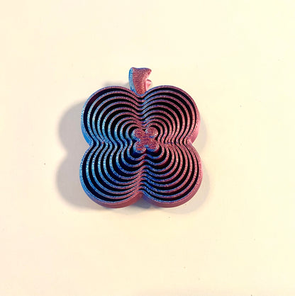 Blue And Purple Four Leaf Clover 3D Sensory Fidget Toy