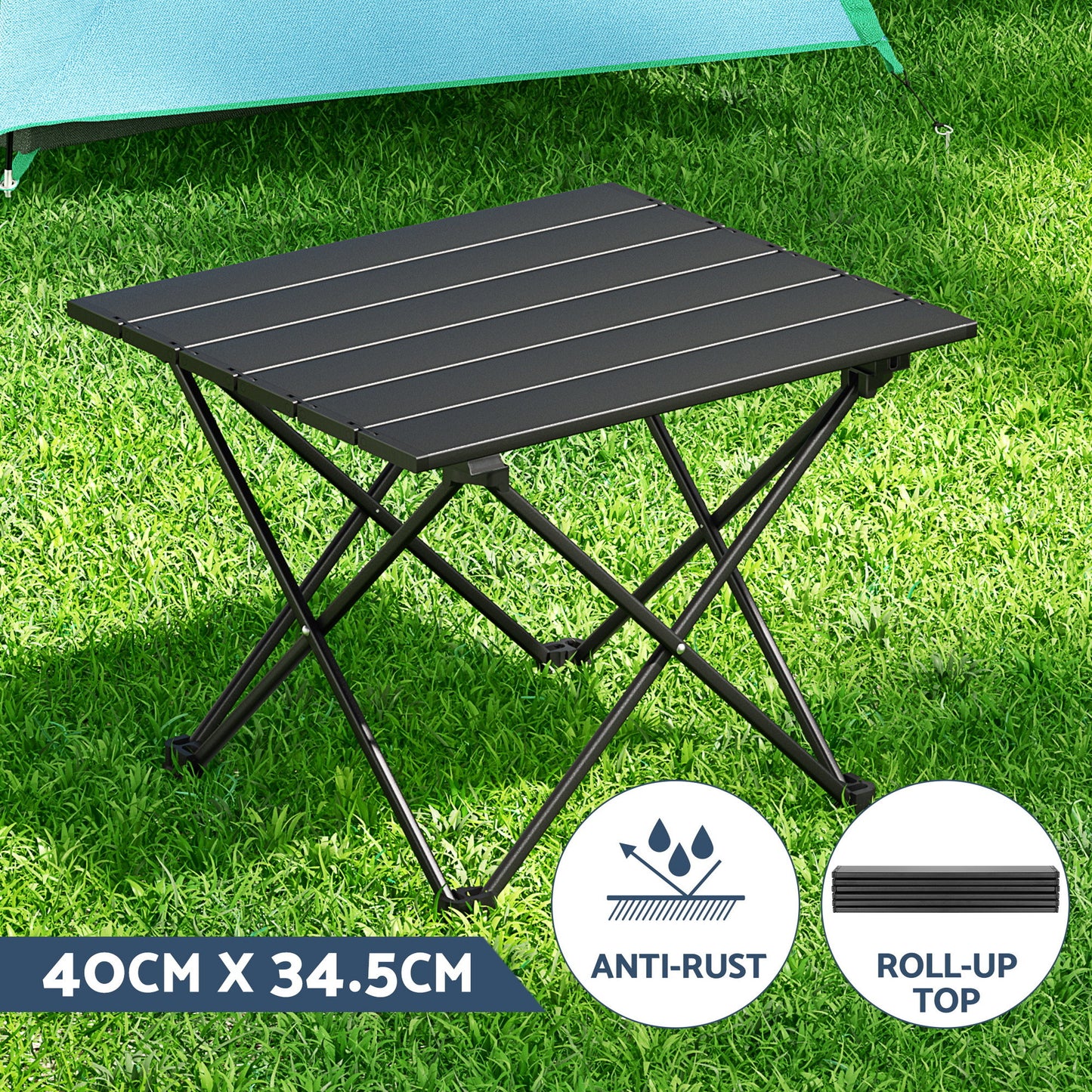 Weisshorn 3pc Camping Table Chair Set Outdoor Folding Aluminium Portable Picnic