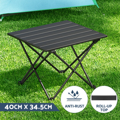 Weisshorn 3pc Camping Table Chair Set Outdoor Folding Aluminium Portable Picnic