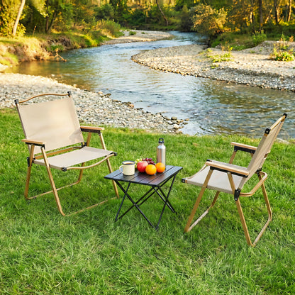 Weisshorn 3pc Camping Table Chair Set Outdoor Folding Aluminium Portable Picnic