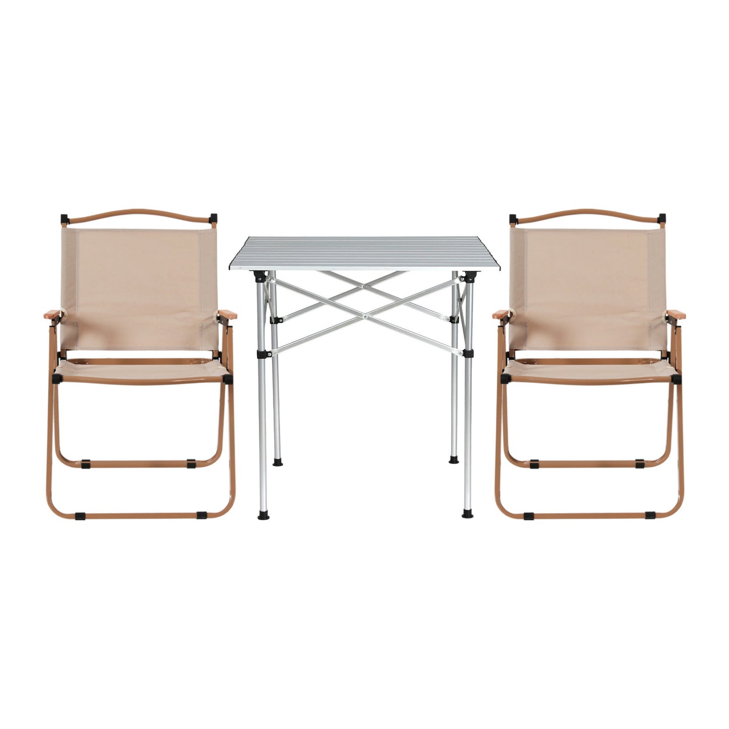 Weisshorn 3pc Camping Table Chair Set Outdoor Folding Aluminium Portable Picnic