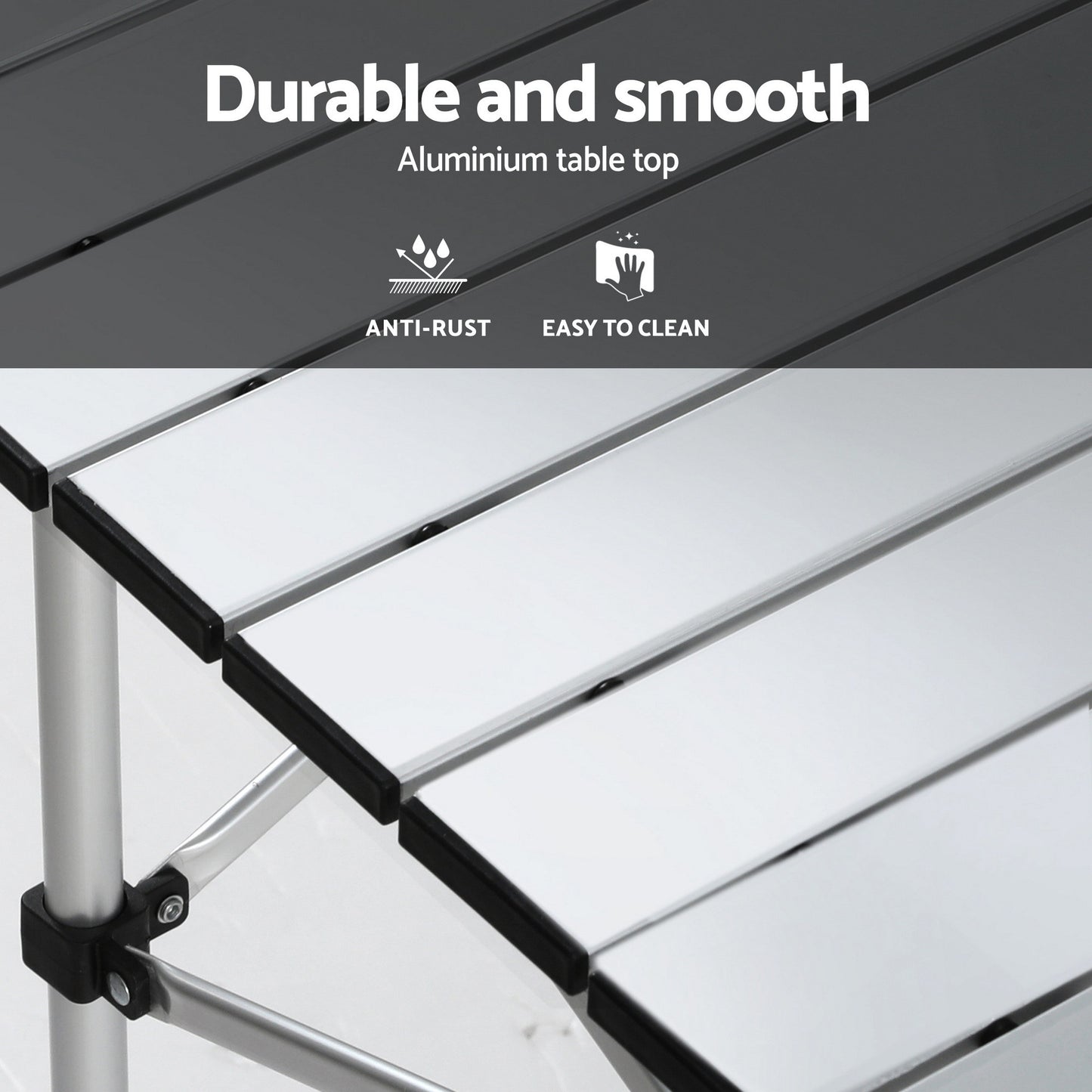 Weisshorn 3pc Camping Table Chair Set Outdoor Folding Aluminium Portable Picnic