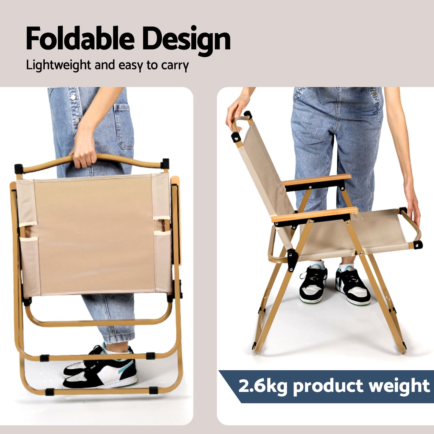 Weisshorn 7pc Camping Table Chair Set Outdoor Folding Aluminium Portable Picnic