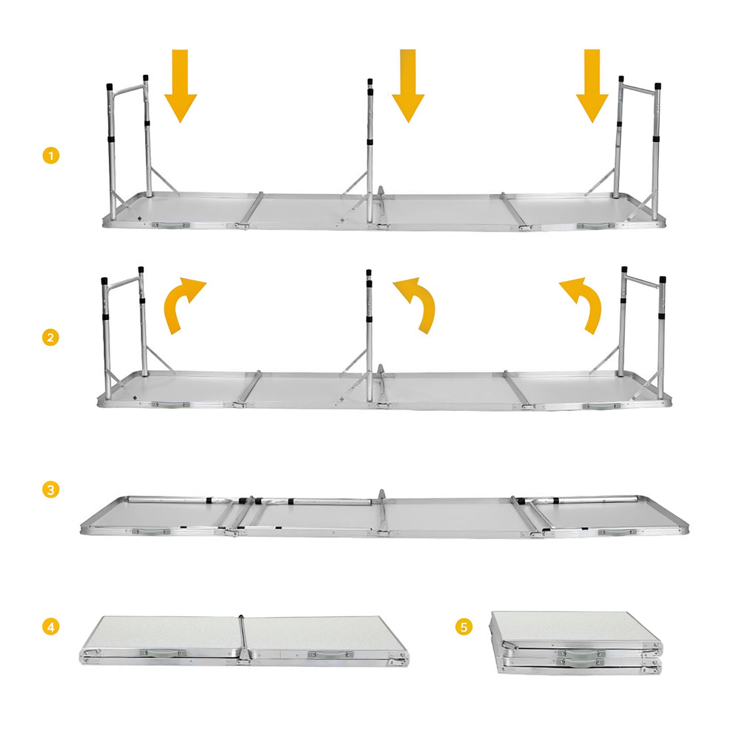 Weisshorn 7pc Camping Table Chair Set Outdoor Folding Aluminium Portable Picnic