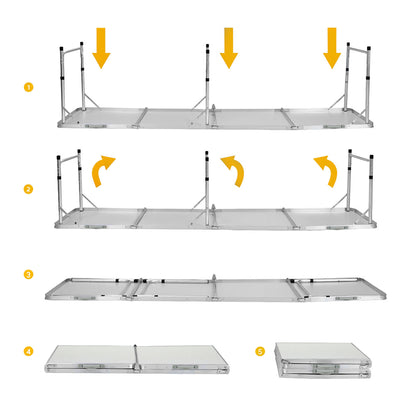 Weisshorn 7pc Camping Table Chair Set Outdoor Folding Aluminium Portable Picnic