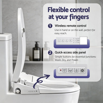 Cefito Smart Electric Bidet Toilet Seat Wireless Remote Heated Dryer Auto Wash