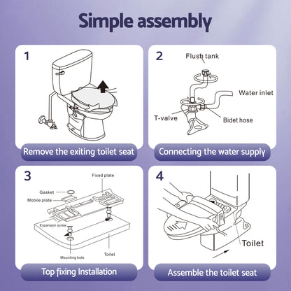 Cefito Smart Electric Bidet Toilet Seat Wireless Remote Heated Dryer Auto Wash