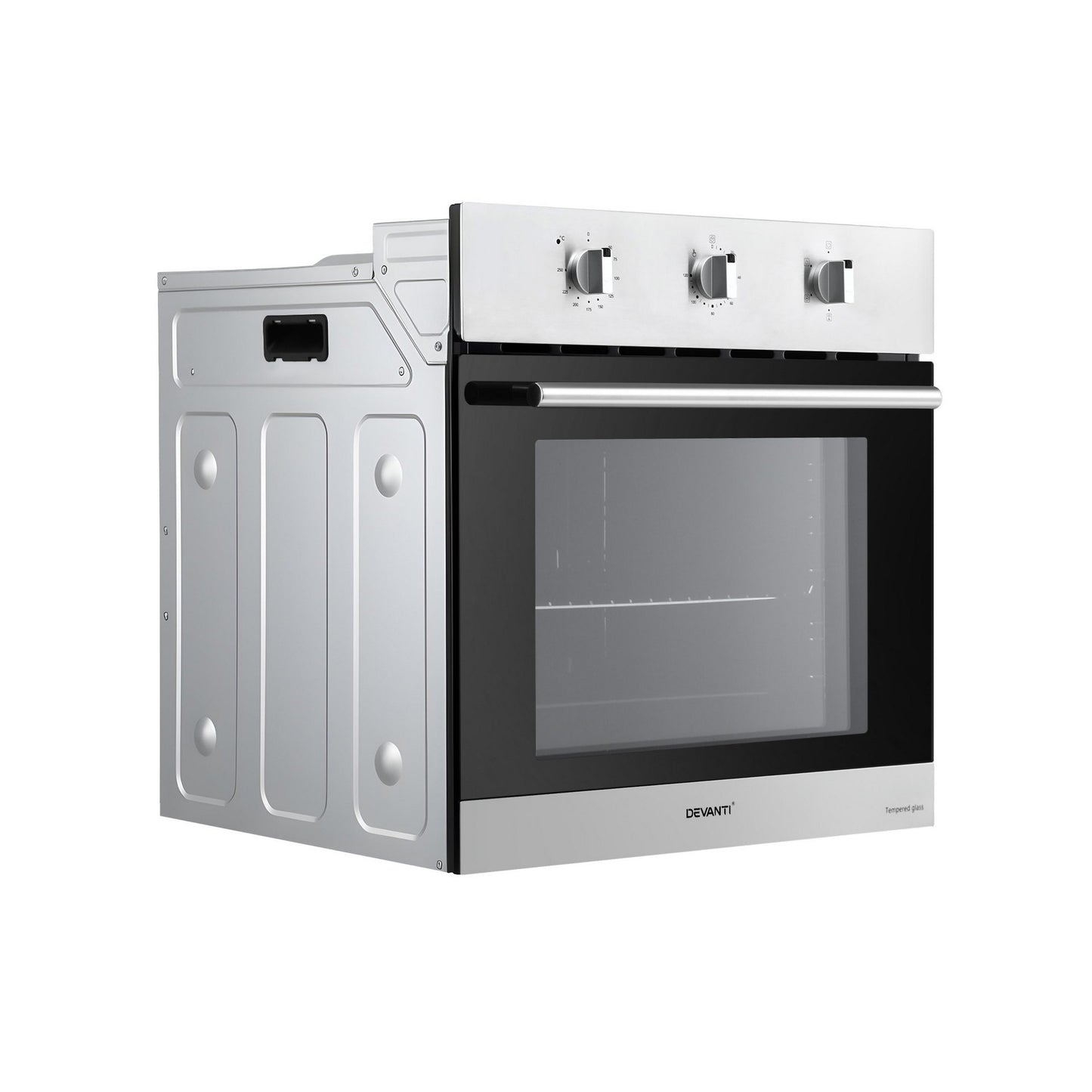 Devanti 60cm Electric Built In Wall Oven Stainless Steel 70L Silver