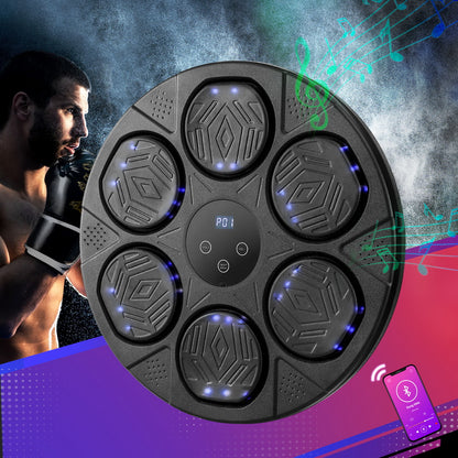 Everfit Music Boxing Machine Bluetooth Wall-Mounted Punch Target with LED Display & Gloves