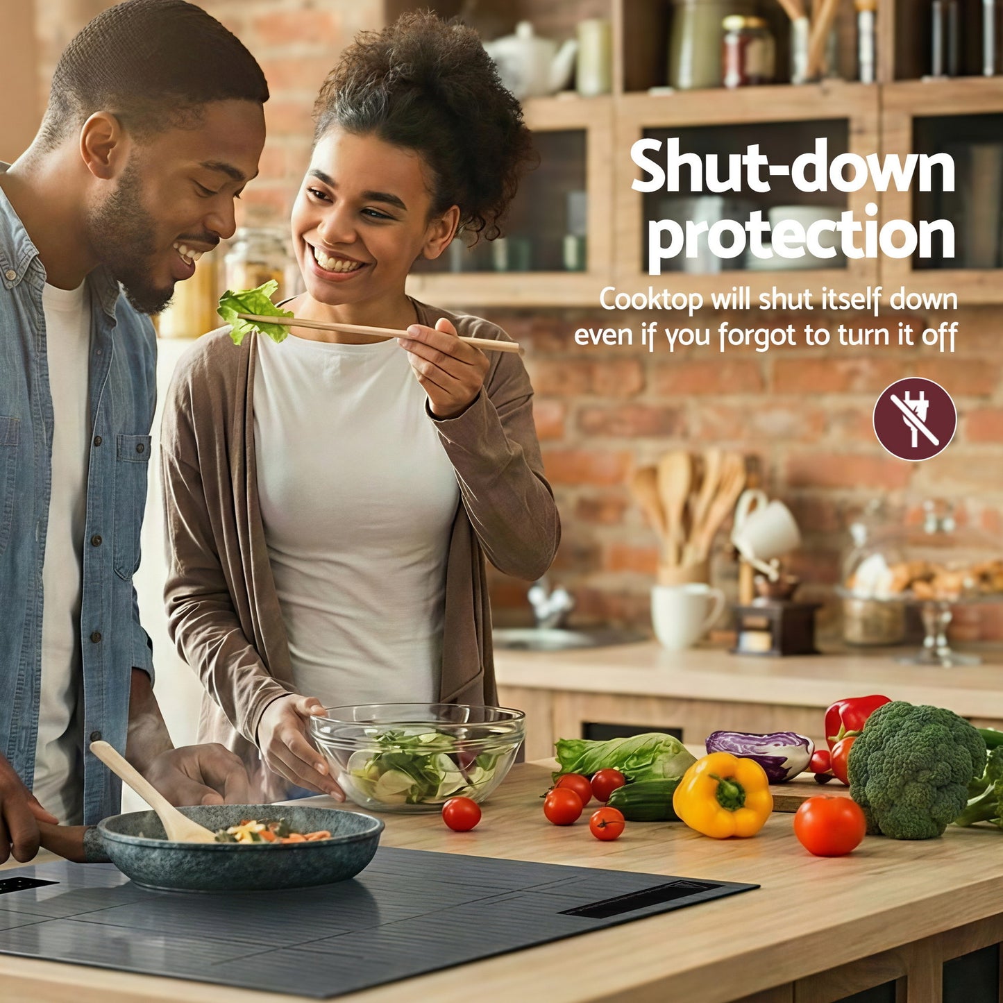 Devanti Electric Ceramic Cooktop 60cm Touch Control Grey