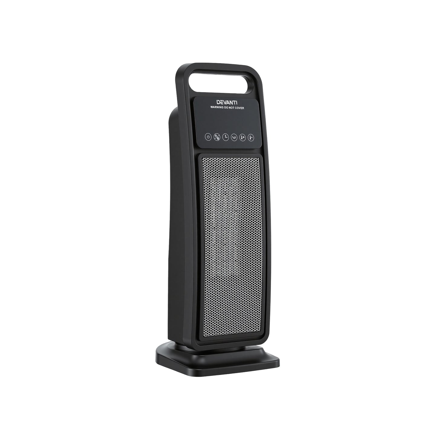 Devanti 2000W Ceramic Tower Heater Space Heaters Indoor Oscillating Black