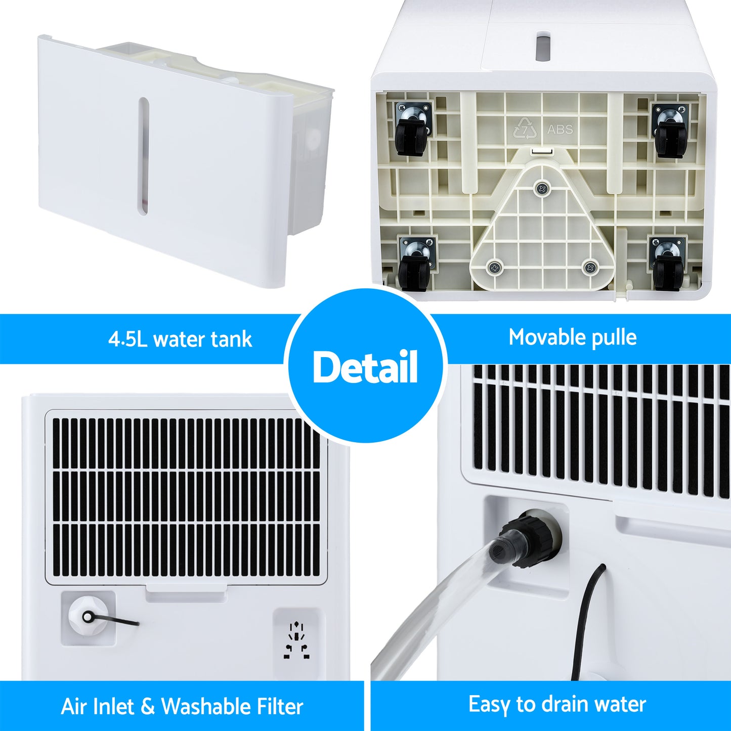 Devanti 30L/Day Dehumidifier Home Air Dryer Mould Moisture 4.7L Tank