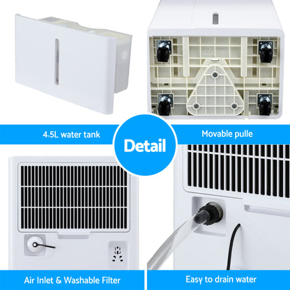 Devanti 30L/Day Dehumidifier Home Air Dryer Mould Moisture 4.7L Tank