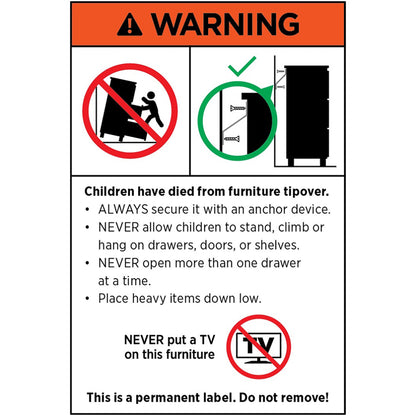 Artiss 6 Chest of Drawers Tallboy Cabinet - LEIF Black