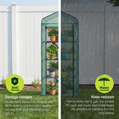 Green Fingers Greenhouse 4 Tiers Mini Green House Garden Bed 1.6x0.7x0.5M