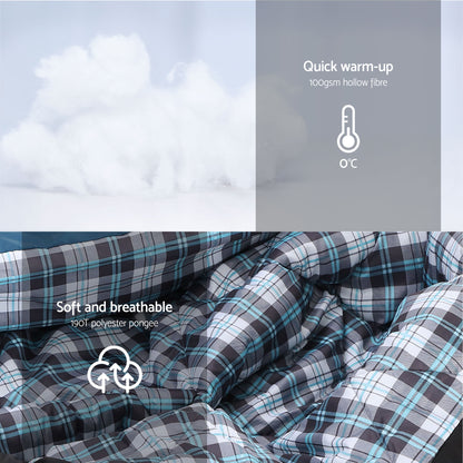 Weisshorn Sleeping Bag Set of 2 Single Thermal Camping Hiking Tent 0℃