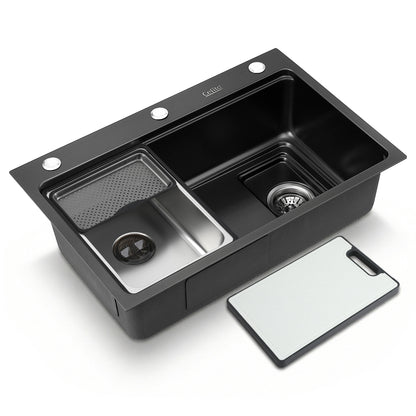 Cefito Kitchen Sink 304 Stainless Steel Bar Sink Millet Grain Water Basin Sink