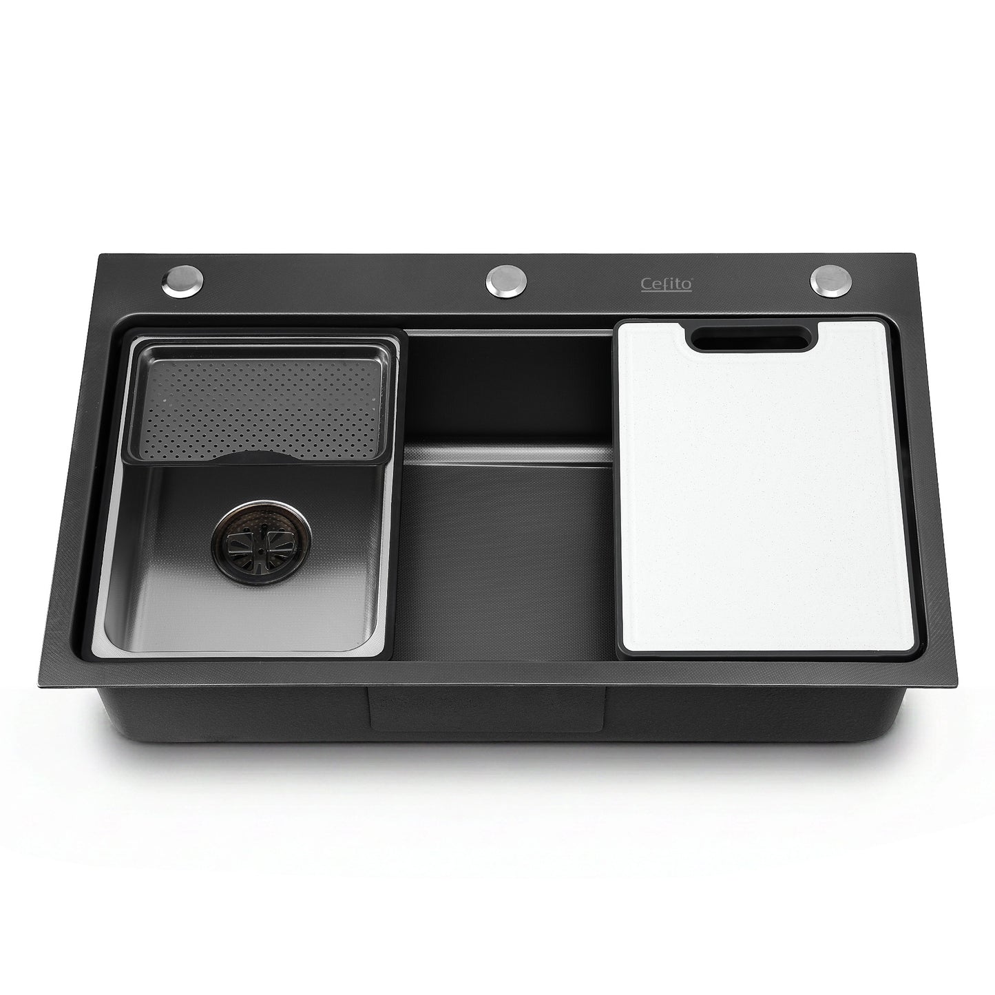 Cefito Kitchen Sink 304 Stainless Steel Bar Sink Millet Grain Water Basin Sink