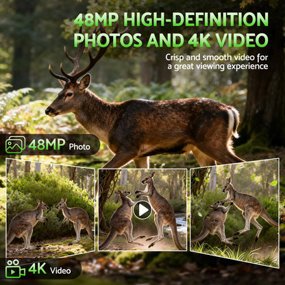 UL-TECH 4K WiFi Trail Camera 48MP 0.2s Trigger Game Camera Camo