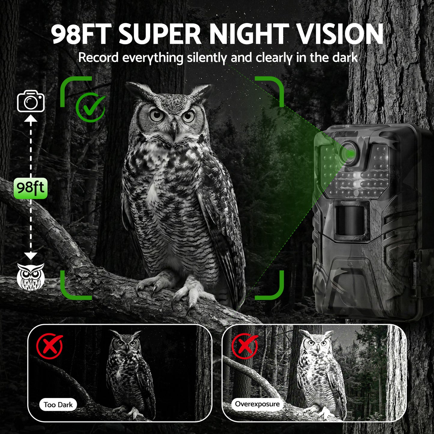 UL-TECH 4K WiFi Trail Camera 48MP 0.2s Trigger Game Camera Camo