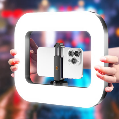 Smart Dual-Mode Fill Light｜One-Touch Color Temperature Switching + Stepless Dimming, Portable Ring Light with Soft Glow for Multi-Scenario Live Shooting