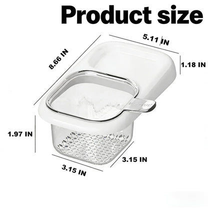 2-Pack Kitchen Sink Drain Basket – White Suction Mount Strainer for Food Waste, Tea Leaves & Vegetables – Space-Saving Filter with Top Storage (White)