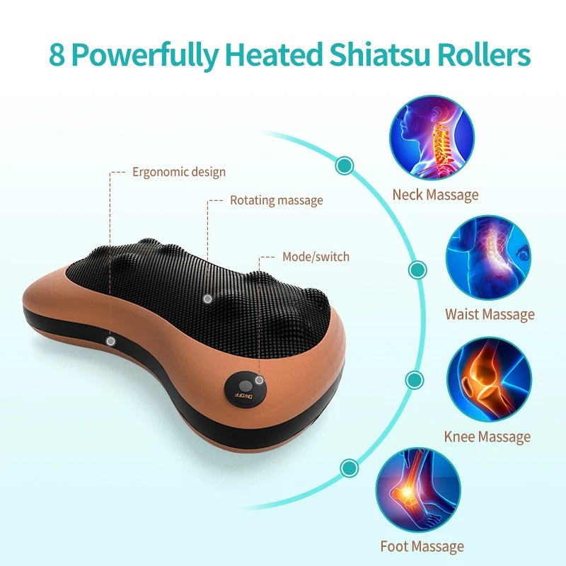 Electric Shiatsu Neck and Back Massage Pillow