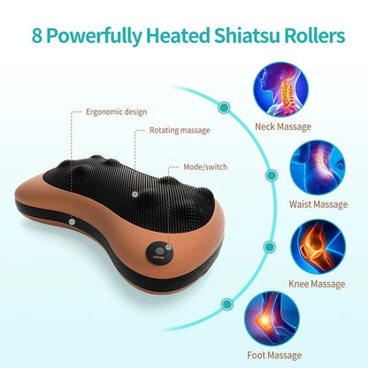 Electric Shiatsu Neck and Back Massage Pillow