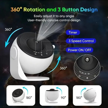 Galaxy Star Projector with 13 Discs USB