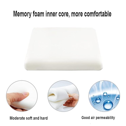 Square bar stool cushion with ties, breathable and non-slip square chair pad, 28*28*3.5 cm memory foam children's stool cushion (dark gray)