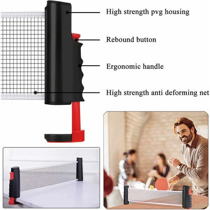 Retractable Table Tennis Net, Portable Table Tennis Net Stand, Perfect For Ping Pong Table, Desk, Dining Table,