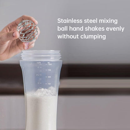 Squeeze bottle for batter - pancakes and waffles - with mixing ball