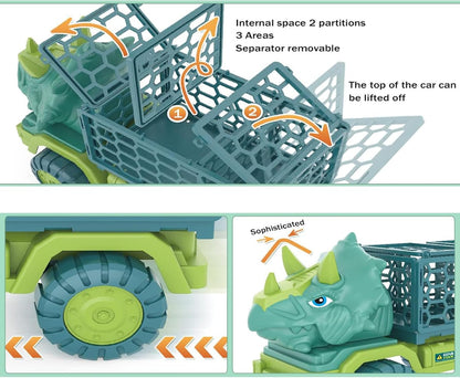 Dinosaur toys Tyrannosaurus rex car toys, Jurassic dinosaur playset for boys and girls, boys and girls, children's gifts