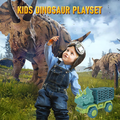 Dinosaur toys Tyrannosaurus rex car toys, Jurassic dinosaur playset for boys and girls, boys and girls, children's gifts