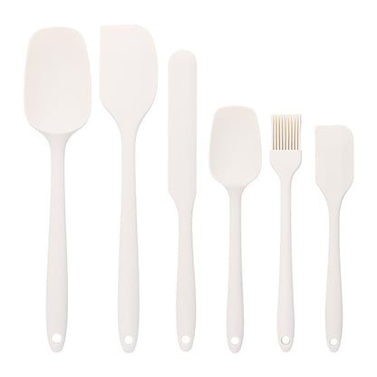 Baking - Silicone Spatulas - Set of 6 Silicone Spatulas, Heat Resistant up to 600°F, Food Safe, BPA Free, Flexible, Suitable for Frying Eggs, Burgers and Pancakes