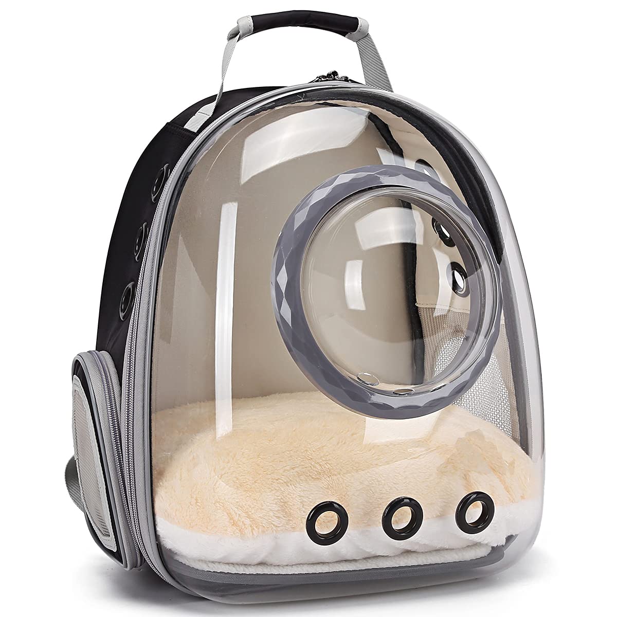 Cat Backpack - Cat Travel Basket - Cat Carrier - Small Dog Backpack - Transparent Pet Backpack - Cat Transport Box - Dog Travel Bag - Breathable Cat Basket - Backpack with Window - Pet Supplies - Hiking Backpack - Black - 1 Piece