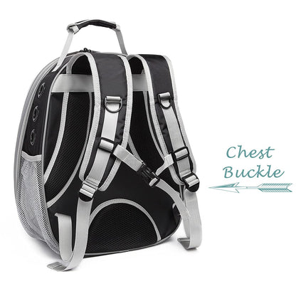 Cat Backpack - Cat Travel Basket - Cat Carrier - Small Dog Backpack - Transparent Pet Backpack - Cat Transport Box - Dog Travel Bag - Breathable Cat Basket - Backpack with Window - Pet Supplies - Hiking Backpack - Black - 1 Piece