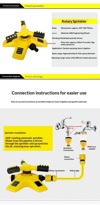 1SetSprinkler(Base+Trident)-Yellow