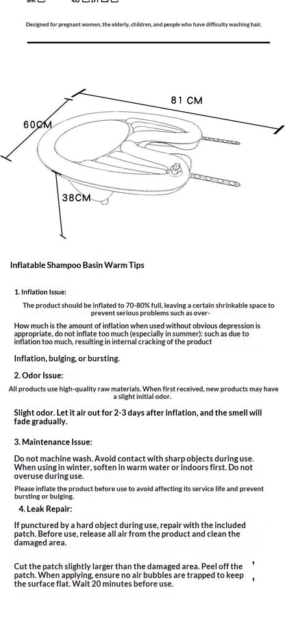 PinkHairWashingBasin+WaterproofRing+DrainBasket