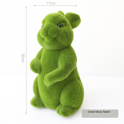 SimulatedTwo-PieceMossBearOrnamentSet