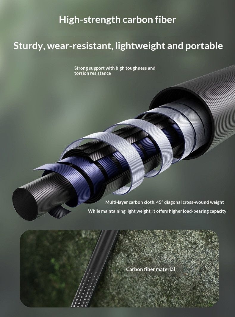 CarbonFiberTelescopicPole-ForHeightsUnder170cm