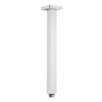 WELS 12" Rainfall Shower Head 300mm Ceiling Dropper Extension Arm Chrome Square Set