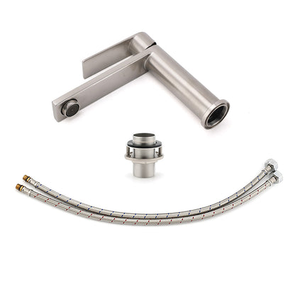 Brushed Nickel Standard Basin Mixer Vanity Sink Faucet Kitchen Laundry Spout Tap