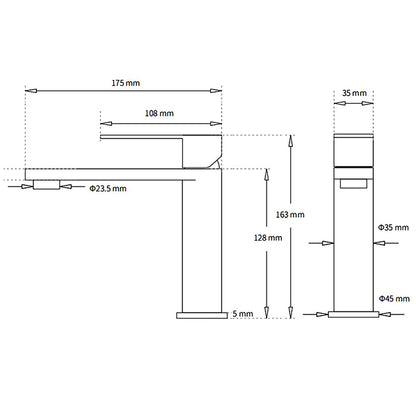 Brushed Nickel Standard Basin Mixer Vanity Sink Faucet Kitchen Laundry Spout Tap