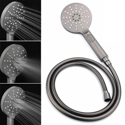Gun Metal Round Shower 2in1 Set 10" Rain Head 3 Modes Handheld Sliding Rail Small Face Mixer