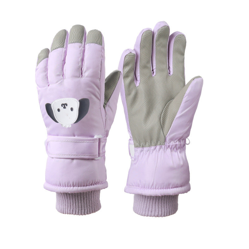 Gloves - Children's Gloves - Children's Ski Gloves - Touchscreen Gloves - Windproof - Warm - Suitable for children from 8 to 14 years in winter - Purple
