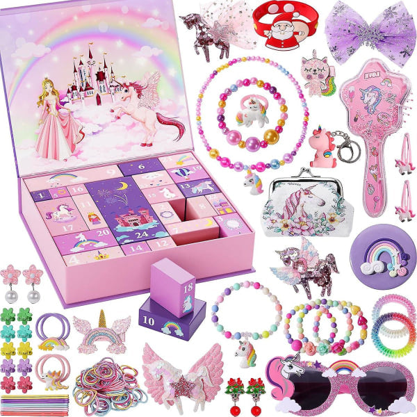 Advent Calendar for Girls - Unicorn Gifts for Girls Advent Calendar 24 Days Surprise Gifts Best Gifts for Daughters, Granddaughters