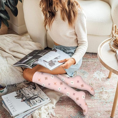 Compression Socks for Women & Men Circulation (6 Pairs) - Graduated Support Socks for Running, Athletic Sports, S/M—max S\/M