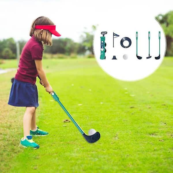 Set Kids Golf Toys Play Set with Golf Club 4 Balls Flag Practice Hole Putter Parent-Child Interaction Indoor Outdoor Golf Sports Toy Pi...